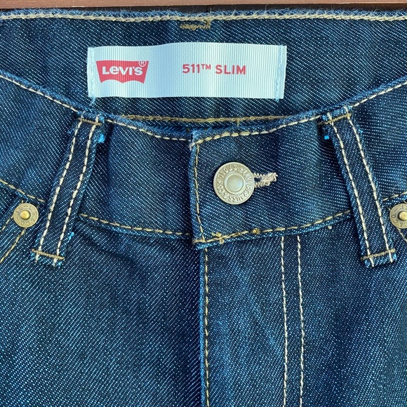 Levi's 511 Straight SLIM Fit Dark Wash Jeans 14 reg New without tag - Picture 4 of 7